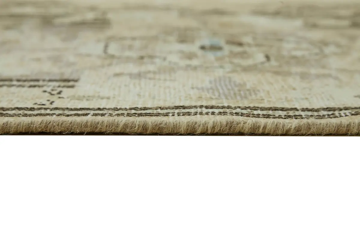 Dubai Eskitme Bej Pamuk Üstü Yün El Dokuma Halı-308x400 - Görsel 8