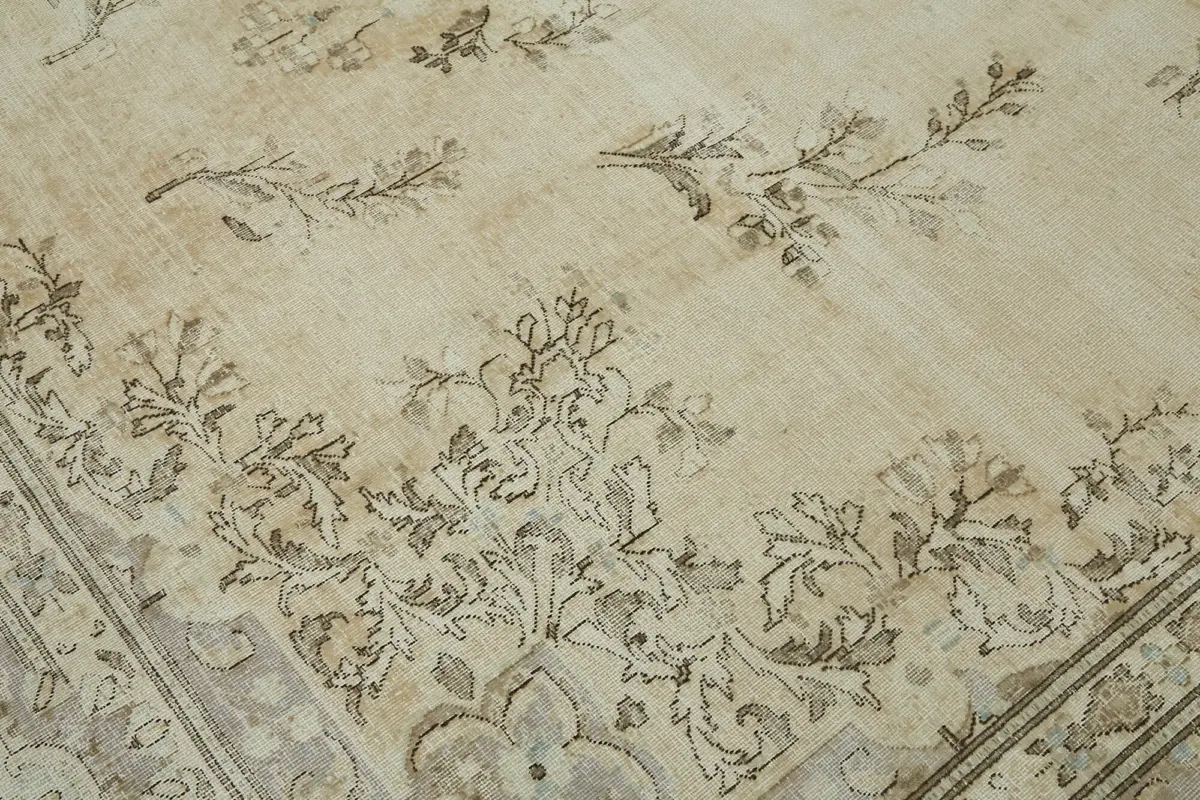 Dubai Eskitme Bej Pamuk Üstü Yün El Dokuma Halı-308x400 - Görsel 9