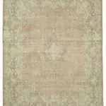 Dubai Eskitme Bej Pamuk Üstü Yün El Dokuma Halı-290x397