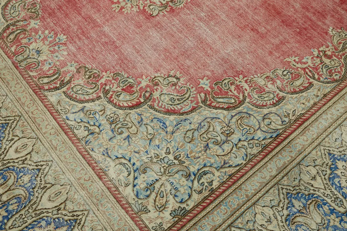 Dubai Eskitme Bej Pamuk Üstü Yün El Dokuma Halı-272x357 - Görsel 9