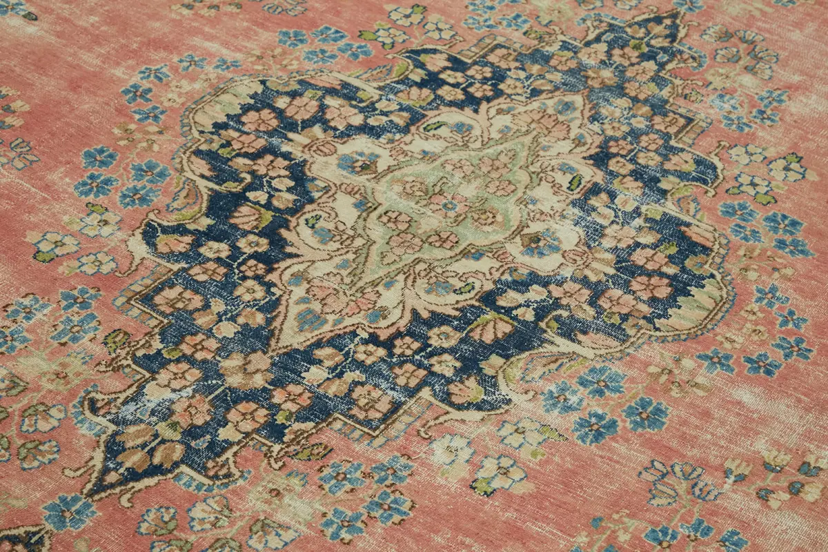 Dubai Eskitme Bej Pamuk Üstü Yün El Dokuma Halı-250x435 - Görsel 5