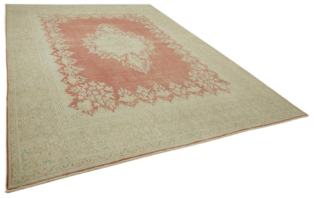 Dubai Eskitme Bej Pamuk Üstü Yün El Dokuma Halı-292x403 - Görsel 2