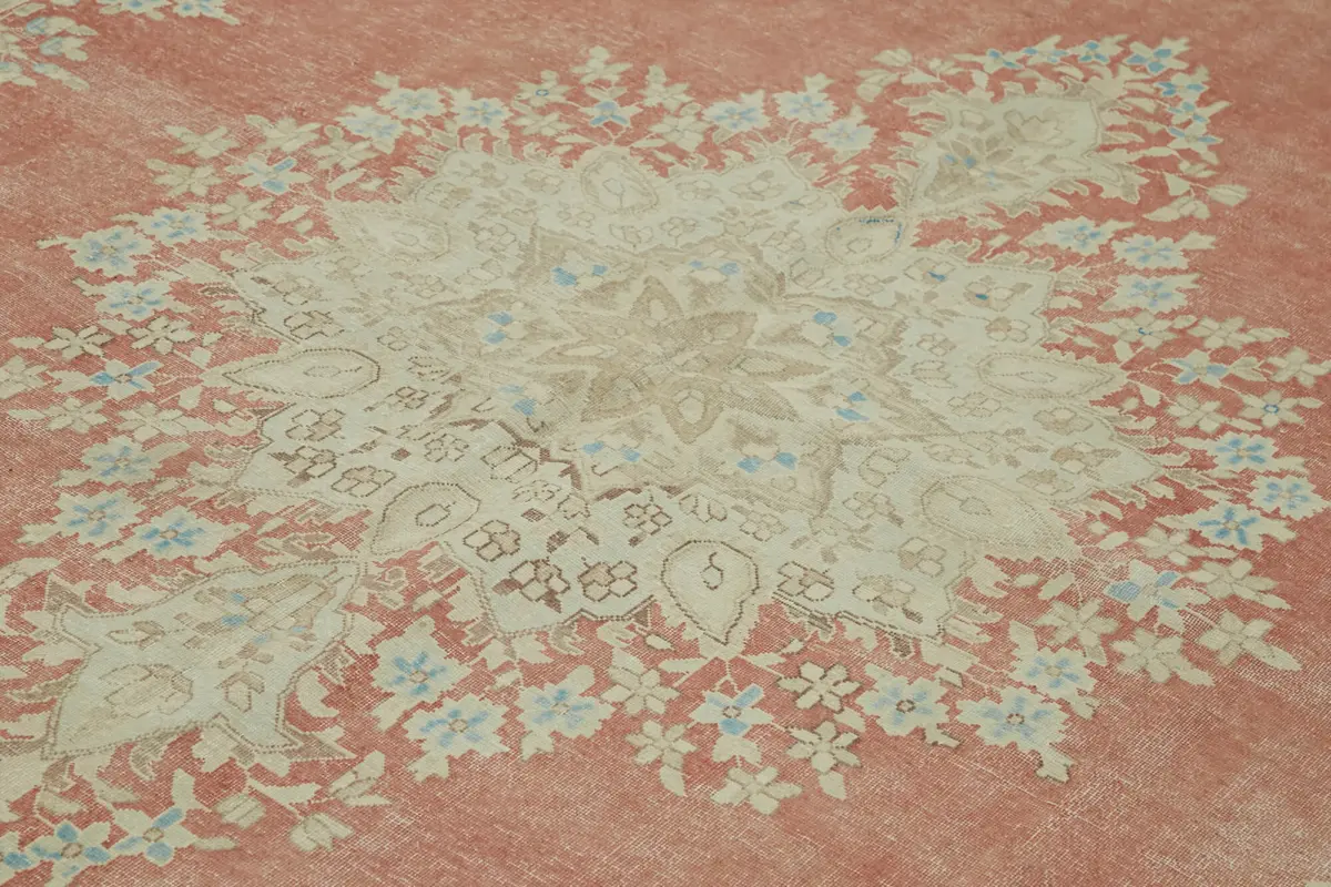 Dubai Eskitme Bej Pamuk Üstü Yün El Dokuma Halı-292x403 - Görsel 5