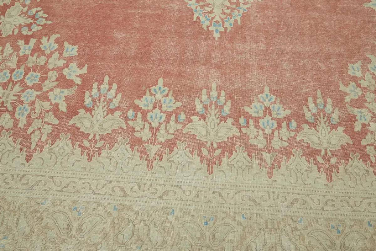 Dubai Eskitme Bej Pamuk Üstü Yün El Dokuma Halı-292x403 - Görsel 10