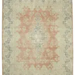 Dubai Eskitme Bej Pamuk Üstü Yün El Dokuma Halı-295x392