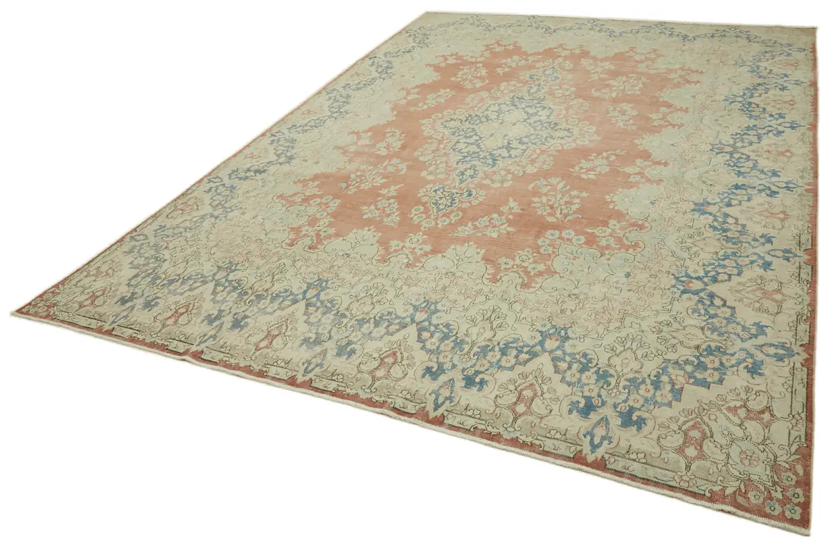 Dubai Eskitme Bej Pamuk Üstü Yün El Dokuma Halı-295x392 - Görsel 3