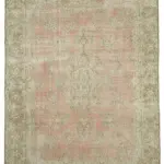 Dubai Eskitme Bej Pamuk Üstü Yün El Dokuma Halı-292x384