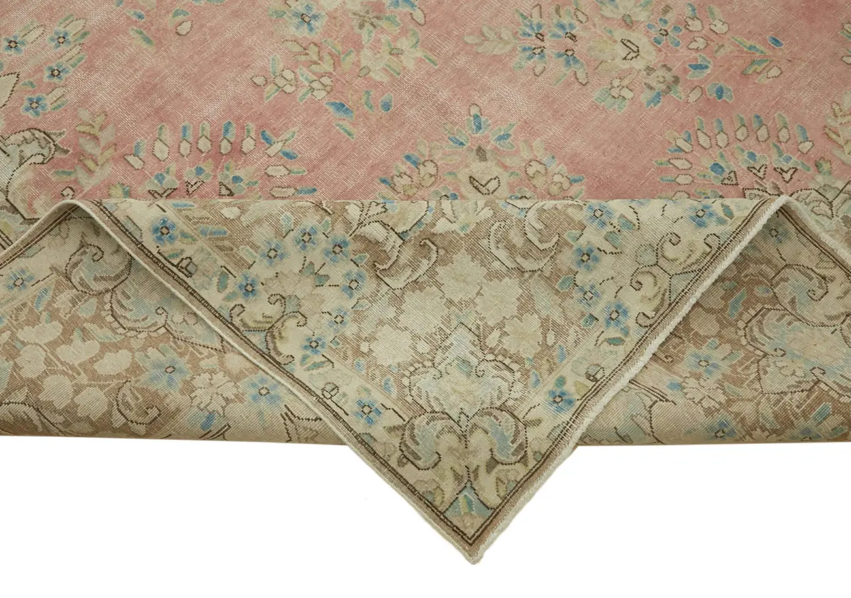 Dubai Eskitme Bej Pamuk Üstü Yün El Dokuma Halı-292x384 - Görsel 6