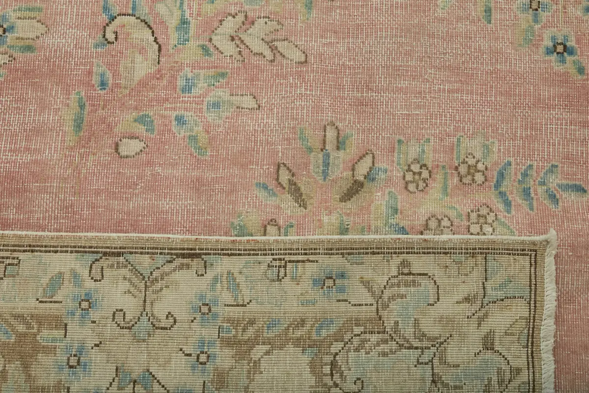 Dubai Eskitme Bej Pamuk Üstü Yün El Dokuma Halı-292x384 - Görsel 7