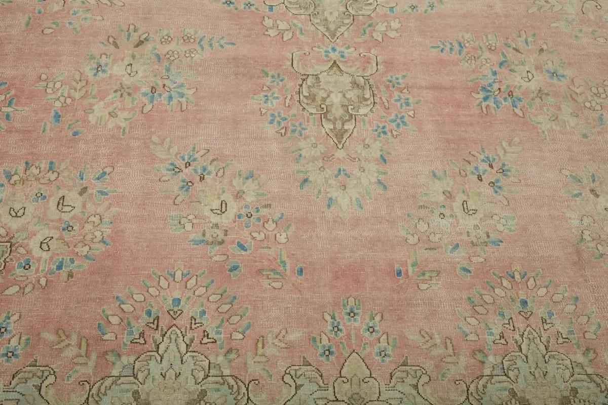 Dubai Eskitme Bej Pamuk Üstü Yün El Dokuma Halı-292x384 - Görsel 10