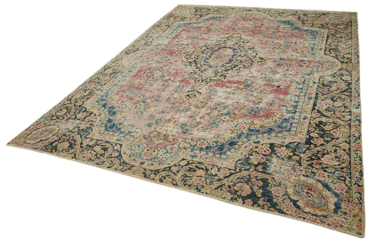 Dubai Eskitme Bej Pamuk Üstü Yün El Dokuma Halı-292x385 - Görsel 3