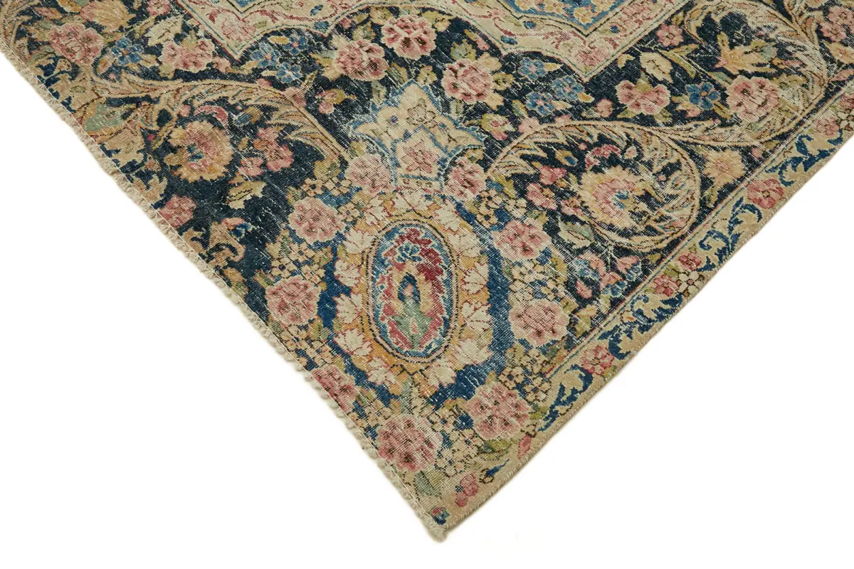 Dubai Eskitme Bej Pamuk Üstü Yün El Dokuma Halı-292x385 - Görsel 4