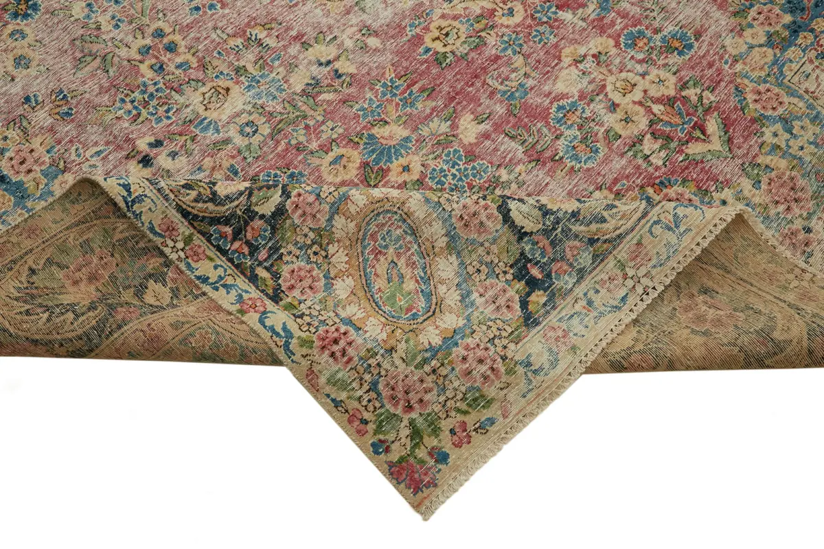 Dubai Eskitme Bej Pamuk Üstü Yün El Dokuma Halı-292x385 - Görsel 6