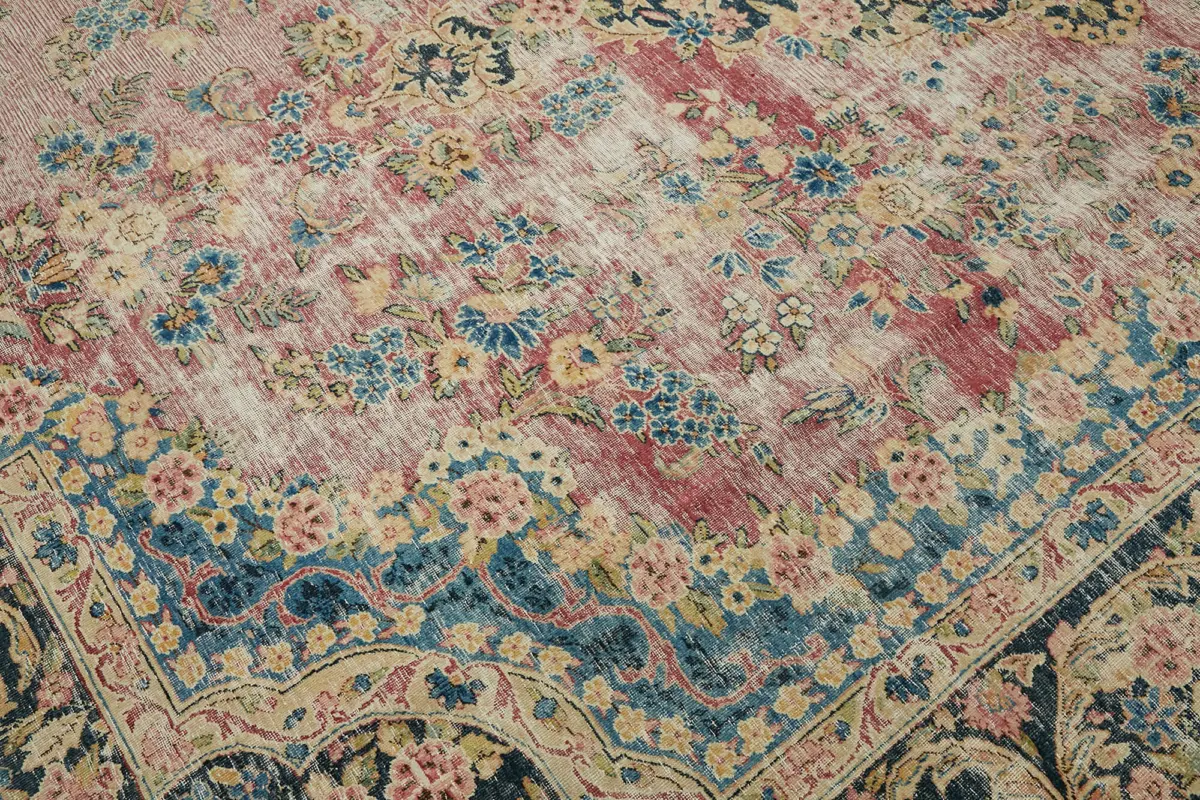 Dubai Eskitme Bej Pamuk Üstü Yün El Dokuma Halı-292x385 - Görsel 9