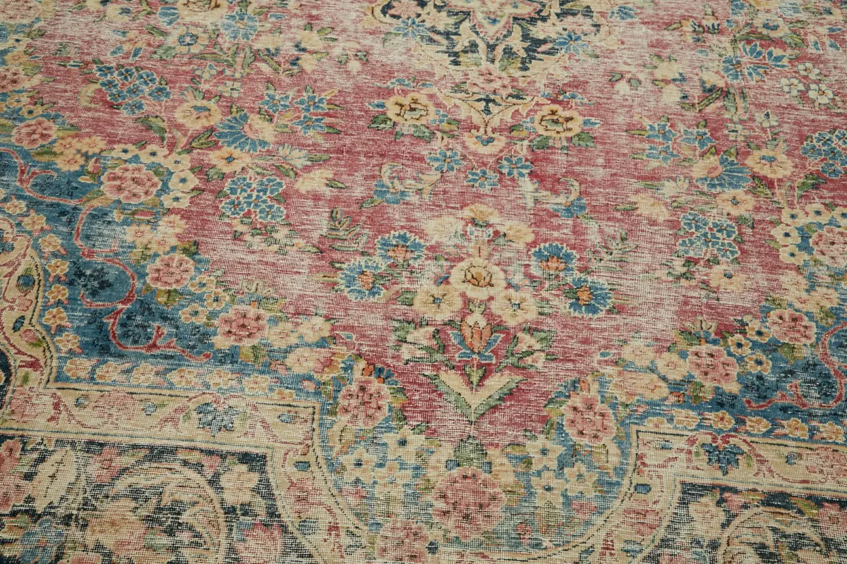 Dubai Eskitme Bej Pamuk Üstü Yün El Dokuma Halı-292x385 - Görsel 10