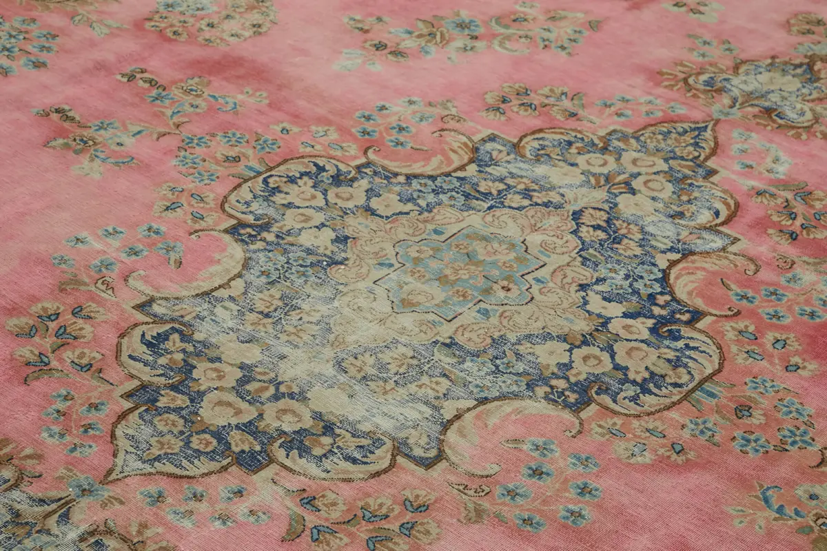 Dubai Eskitme Bej Pamuk Üstü Yün El Dokuma Halı-300x494 - Görsel 5