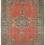 Dubai Eskitme Bej Pamuk Üstü Yün El Dokuma Halı-270x360