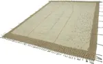Tribal Modern Dizayn Bej Pamuk Üzerine Yün El Dokuma Halı-280x368 - Görsel 3
