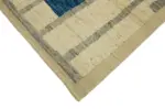 Tribal Modern Dizayn Bej Pamuk Üzerine Yün El Dokuma Halı-280x370 - Görsel 4