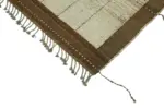 Tribal Modern Dizayn Bej Pamuk Üzerine Yün El Dokuma Halı-285x365 - Görsel 4