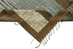 Tribal Modern Dizayn Kahverengi Pamuk Üzerine Yün El Dokuma Halı-286x380 - Görsel 6