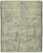 Tribal Modern Dizayn Multi Pamuk Üzerine Yün El Dokuma Halı-305x370