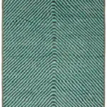 Tribal Modern Dizayn Mavi Pamuk Üzerine Yün El Dokuma Halı-258x366