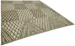 Tribal Modern Dizayn Kahverengi Pamuk Üzerine Yün El Dokuma Halı-297x359 - Görsel 2
