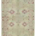 Anadolu Eskitme Bej Pamuk Üzerine Yün El Dokuma Halı-153x245