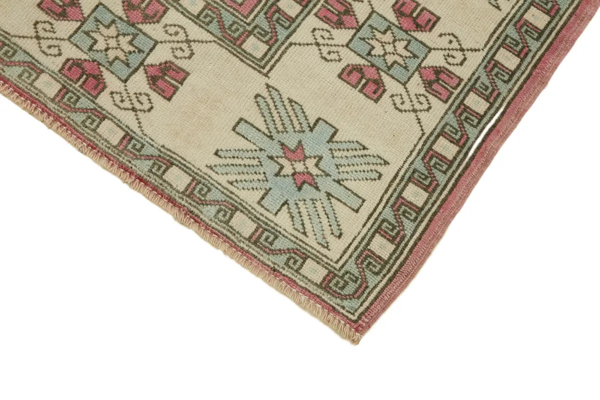 Anadolu Eskitme Bej Pamuk Üzerine Yün El Dokuma Halı-130x183 - Görsel 4