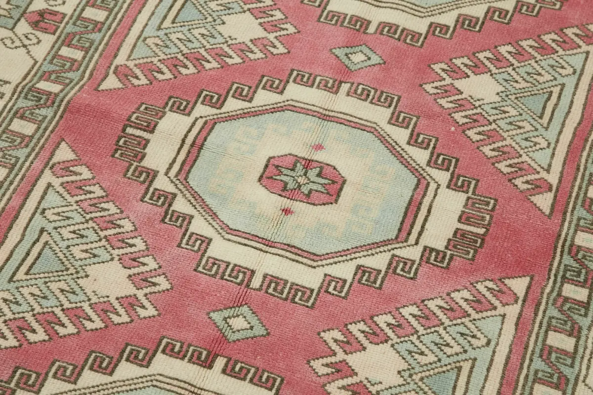 Anadolu Eskitme Bej Pamuk Üzerine Yün El Dokuma Halı-130x183 - Görsel 5