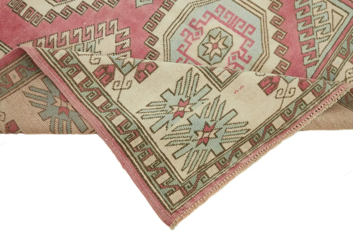 Anadolu Eskitme Bej Pamuk Üzerine Yün El Dokuma Halı-130x183 - Görsel 6