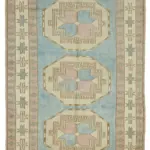 Anadolu Eskitme Bej Pamuk Üzerine Yün El Dokuma Halı-148x228