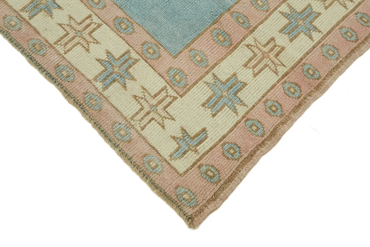 Anadolu Eskitme Bej Pamuk Üzerine Yün El Dokuma Halı-148x228 - Görsel 4