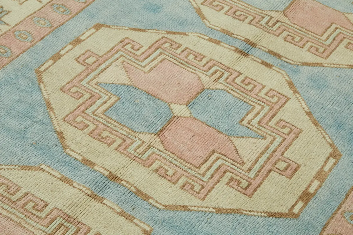 Anadolu Eskitme Bej Pamuk Üzerine Yün El Dokuma Halı-148x228 - Görsel 5