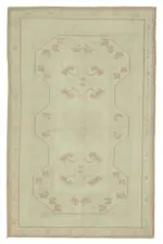 Anadolu Eskitme Bej Pamuk Üzerine Yün El Dokuma Halı-135x211