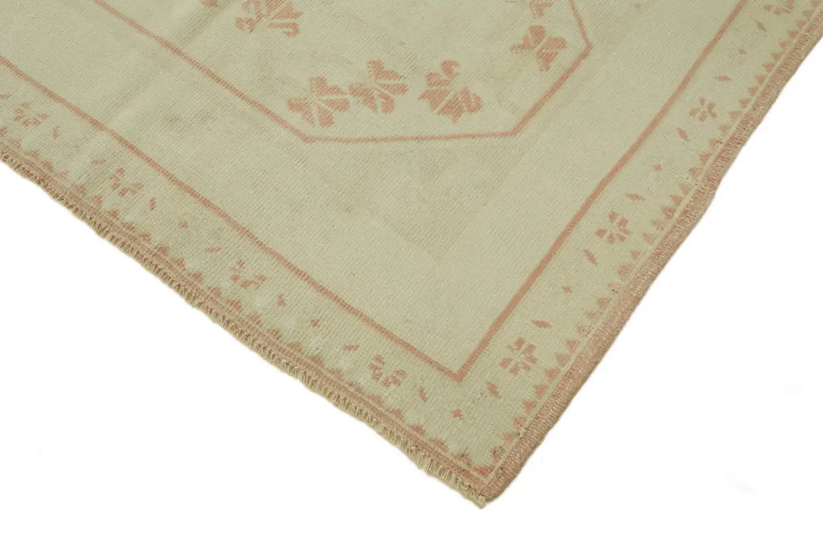 Anadolu Eskitme Bej Pamuk Üzerine Yün El Dokuma Halı-135x211 - Görsel 4