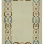 Anadolu Eskitme Bej Pamuk Üzerine Yün El Dokuma Halı-143x195