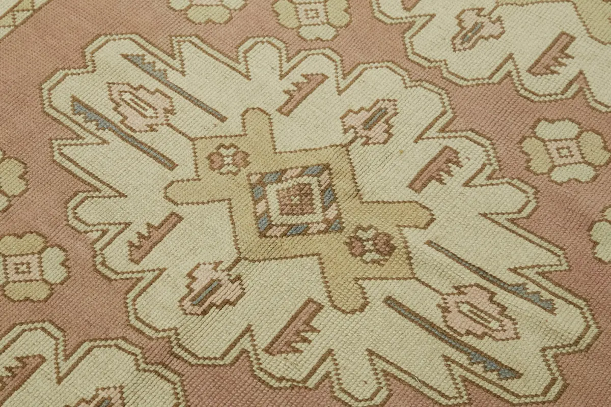 Anadolu Eskitme Bej Pamuk Üzerine Yün El Dokuma Halı-125x197 - Görsel 5