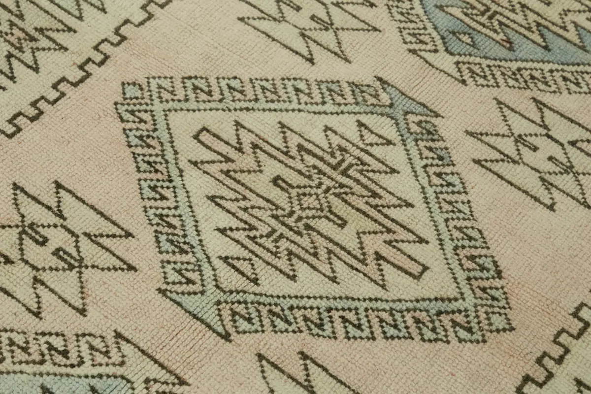 Anadolu Eskitme Bej Pamuk Üzerine Yün El Dokuma Halı-123x199 - Görsel 5