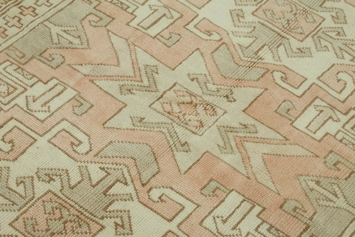 Anadolu Eskitme Bej Pamuk Üzerine Yün El Dokuma Halı-129x177 - Görsel 5