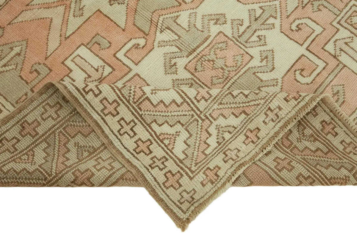 Anadolu Eskitme Bej Pamuk Üzerine Yün El Dokuma Halı-129x177 - Görsel 6