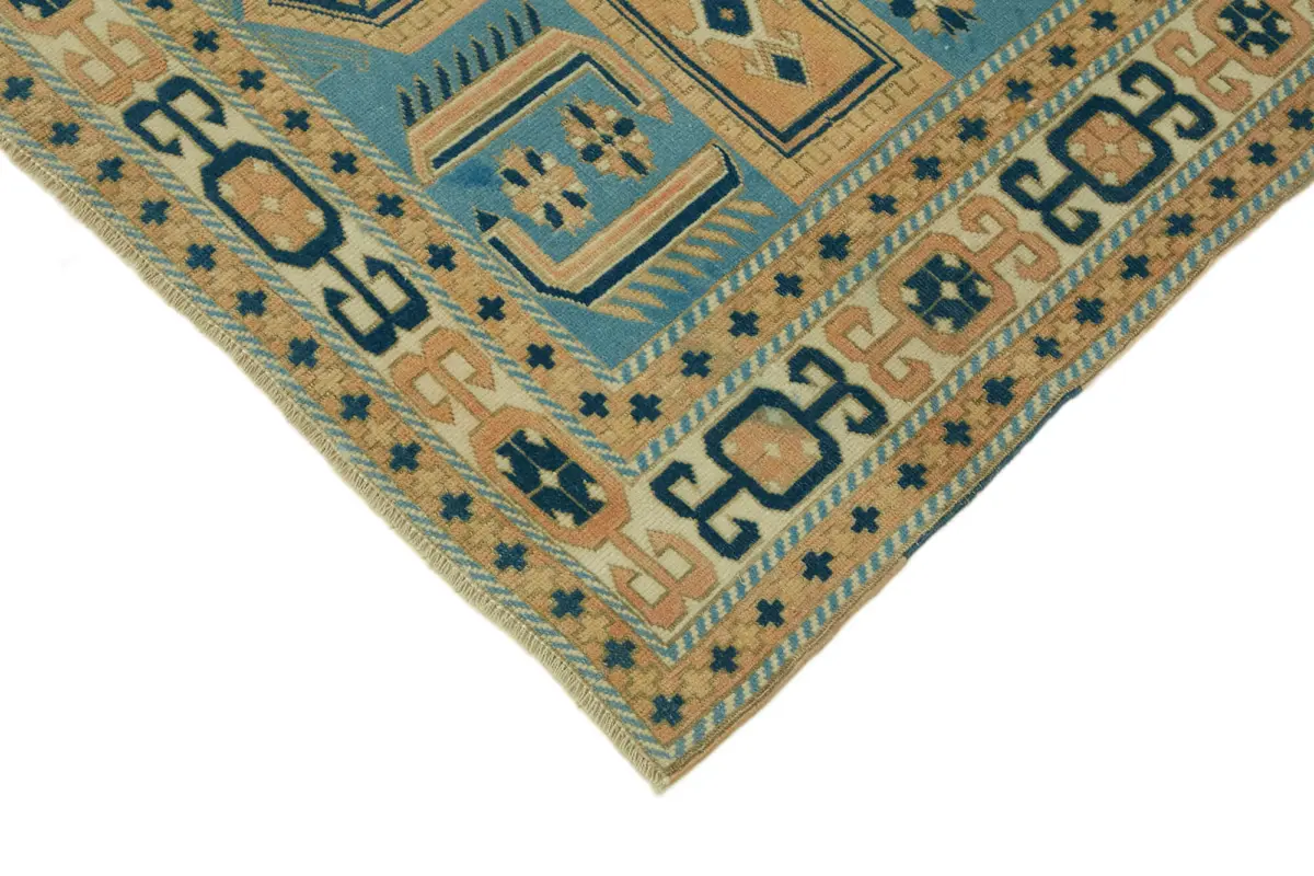 Anadolu Eskitme Bej Pamuk Üzerine Yün El Dokuma Halı-123x189 - Görsel 4