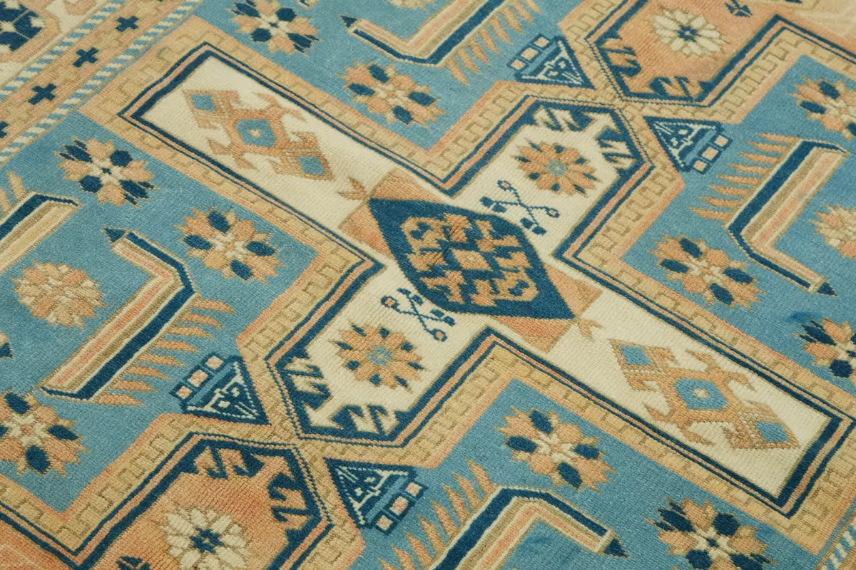 Anadolu Eskitme Bej Pamuk Üzerine Yün El Dokuma Halı-123x189 - Görsel 5