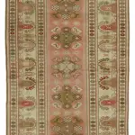 Anadolu Eskitme Bej Pamuk Üzerine Yün El Dokuma Halı-130x238