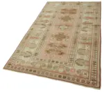 Anadolu Eskitme Bej Pamuk Üzerine Yün El Dokuma Halı-130x238 - Görsel 3