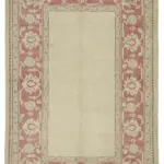 Anadolu Eskitme Bej Pamuk Üzerine Yün El Dokuma Halı-162x237