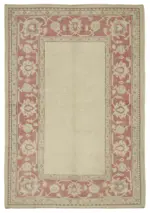 Anadolu Eskitme Bej Pamuk Üzerine Yün El Dokuma Halı-162x237