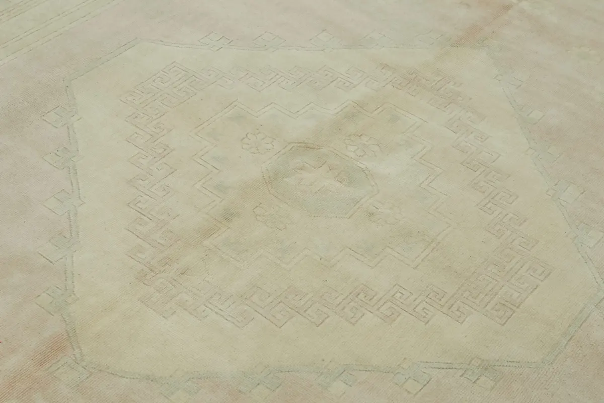 Anadolu Eskitme Bej Pamuk Üzerine Yün El Dokuma Halı-218x294 - Görsel 5