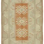 Anadolu Eskitme Bej Pamuk Üzerine Yün El Dokuma Halı-197x281